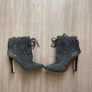 *NEW* Joie gray fringed boots size 37.5